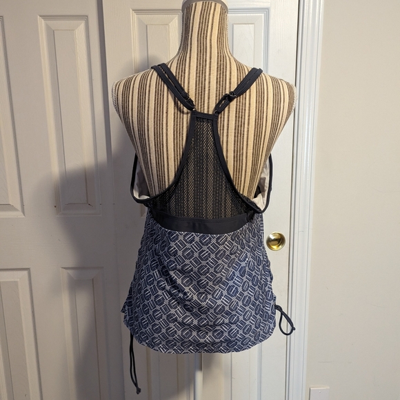 Maternity 2 Piece Swim Suit Side Ruched Top Boyshort Bottoms - Picture 3 of 7